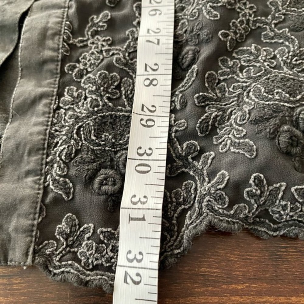 Elisa Cavaletti Club Long Sleeve Floral Lace Tunic Top size small Embroidery - Picture 12 of 13